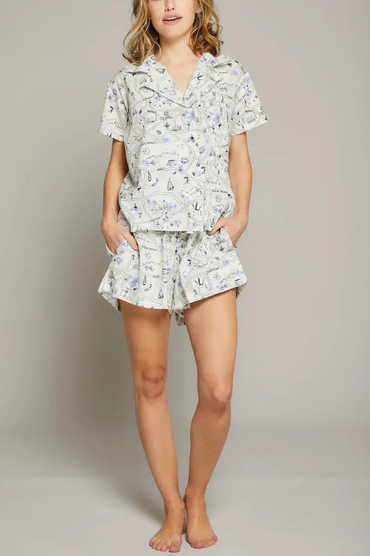 LA Apoline Short Sleeve Short PJ Set