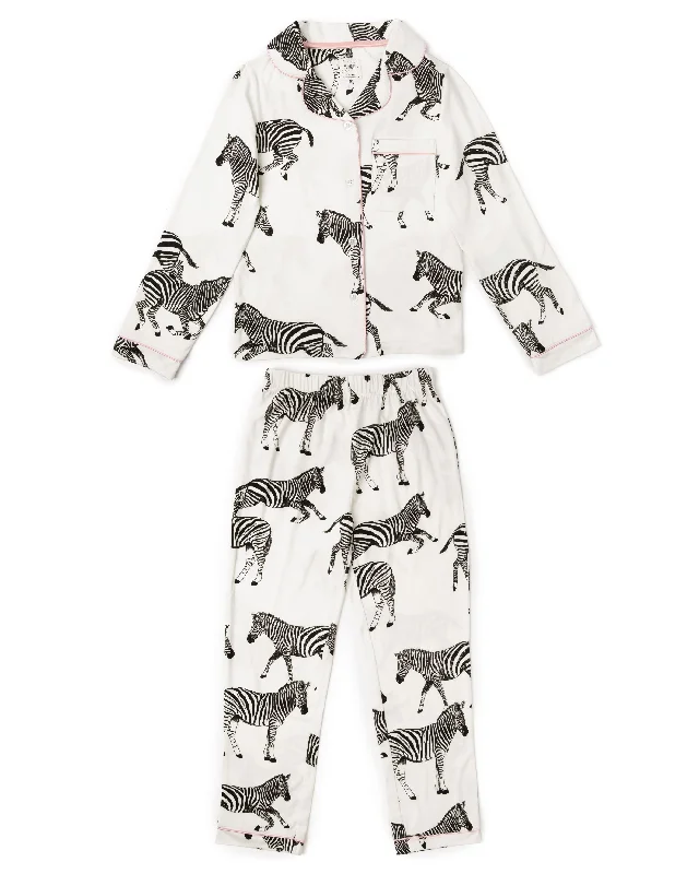 Kids Zebra Print Long Pyjama Set