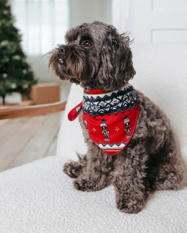 Pet Christmas Nutcracker Fair Isle Print Neckerchief