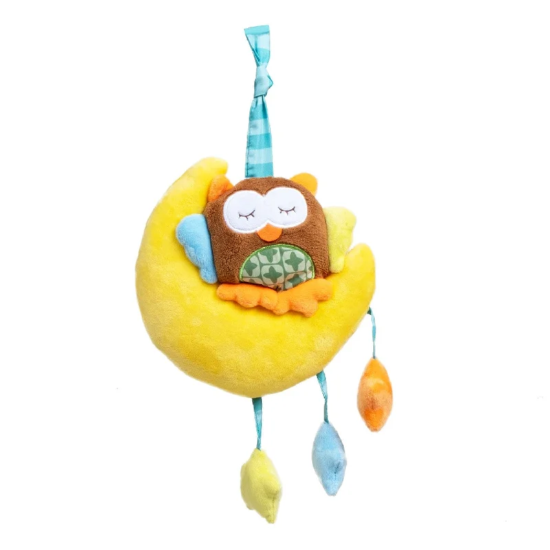 Baby Moo Sweet Dreams Owl Hanging Musical Pulling Toy - Yellow