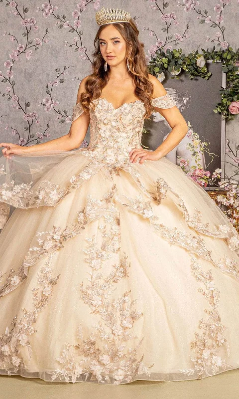 GLS by Gloria GL3240 - Off-Shoulder Embellished Ballgown