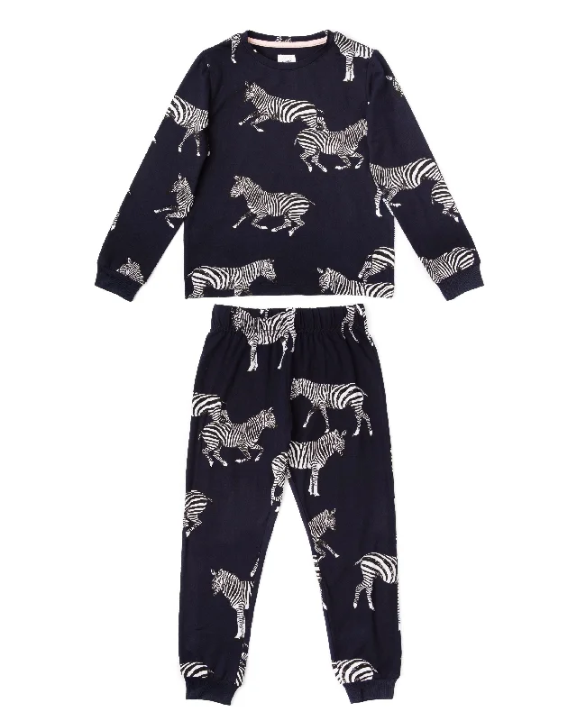 Kids Zebra Print Long Pyjama Set