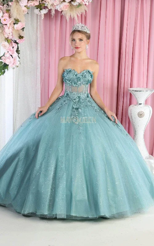 May Queen LK188 - Sweetheart Neck Corset Ballgown