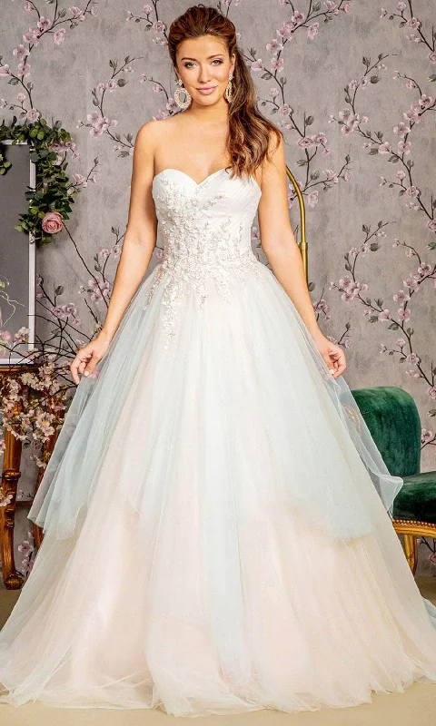 GLS by Gloria GL3244 - Beaded Sweetheart Neck Gown