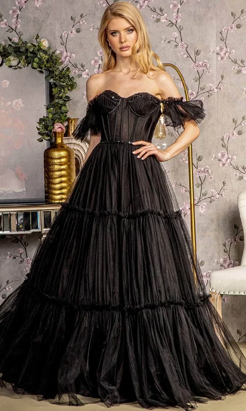 GLS by Gloria GL3453 - Tiered Corset Evening Dress