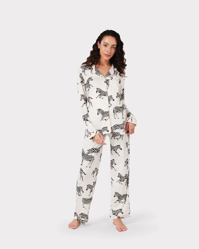 Maternity Zebra Print Long Pyjama Set