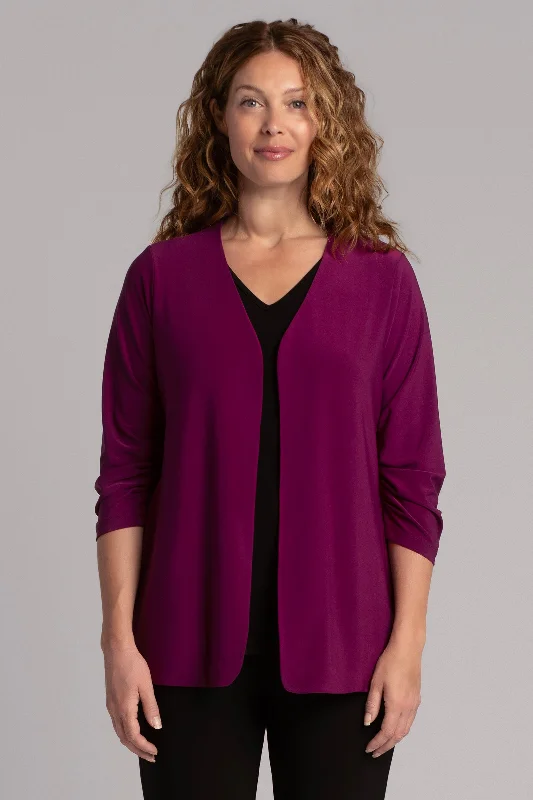 Classic Jacket with Pleated Sleeves | Amaranth