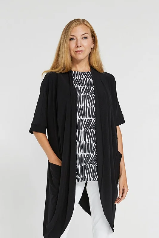 Rapt Back Boxy Cardigan | Black