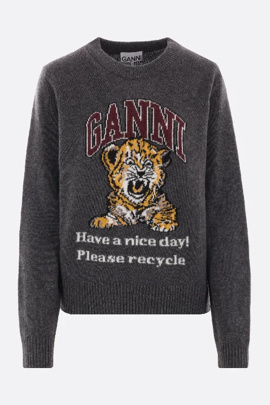 Graphic Tiger wool blend sweater