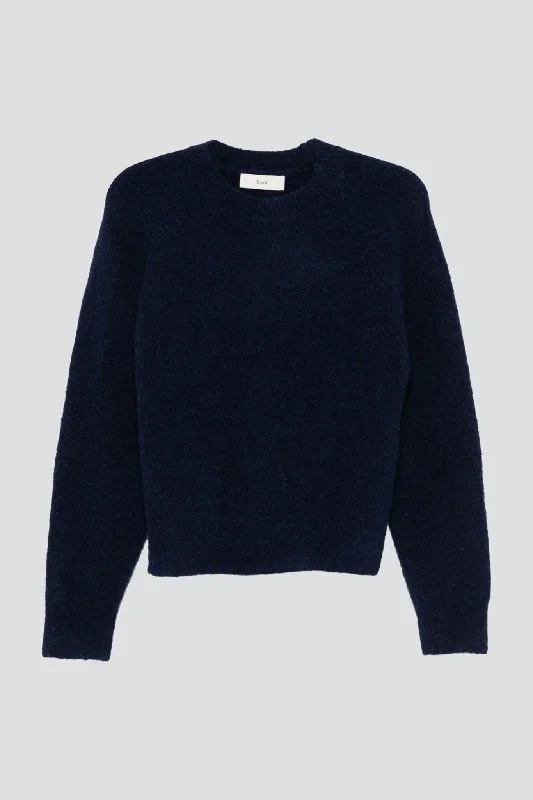 Unisex Navy Blue Shaggy Dog Sweater