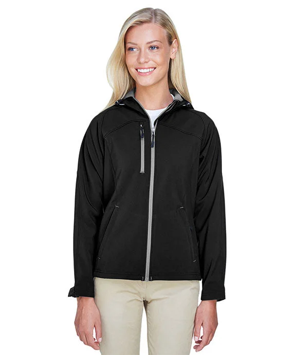 78166 - North End Ladies Prospect Two-Layer Fleece Bonded Soft Shell Hooded Jacket