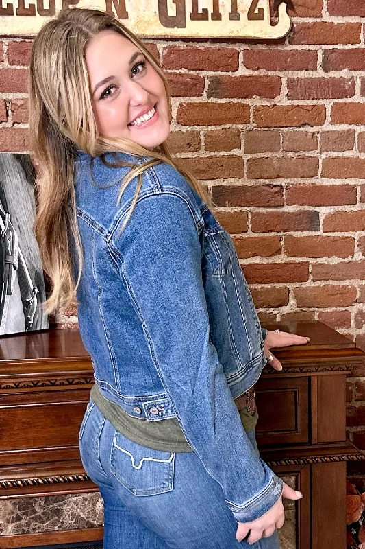 Classic Vintage Wash Denim Jacket by Judy Blue