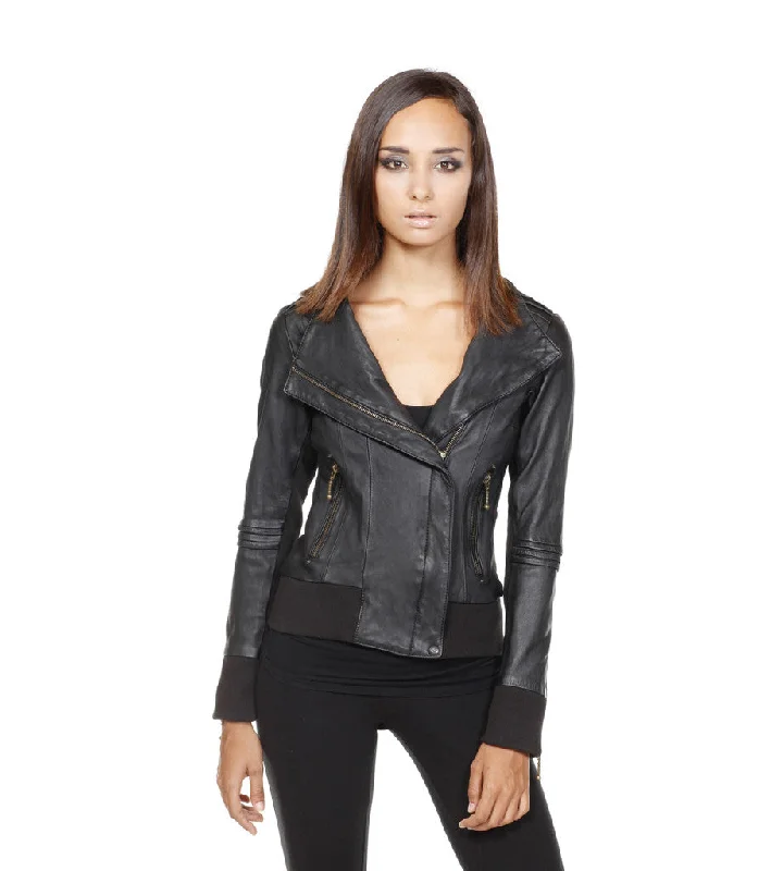 diamond leather jacket - size 4