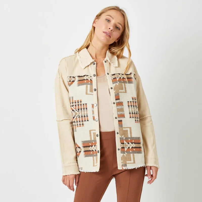 Mystree Women's Aztec Trucker Jacket