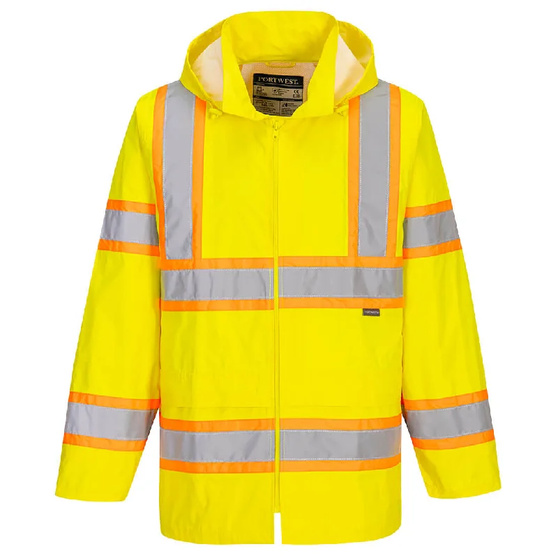 Hi-Vis Contrast Tape Rain Jacket - Classsic Fit