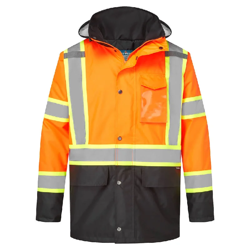 Hi-Vis X Back Contrast Tape Winter Jacket - Classic Fit