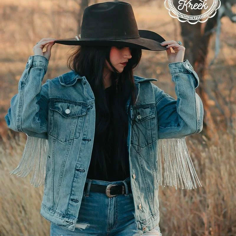 Plus Rhinestone Rodeo Denim Jacket*