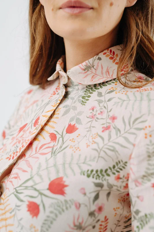 Fitted Sophie Shirt, Long Sleeve, Whimsical Garden