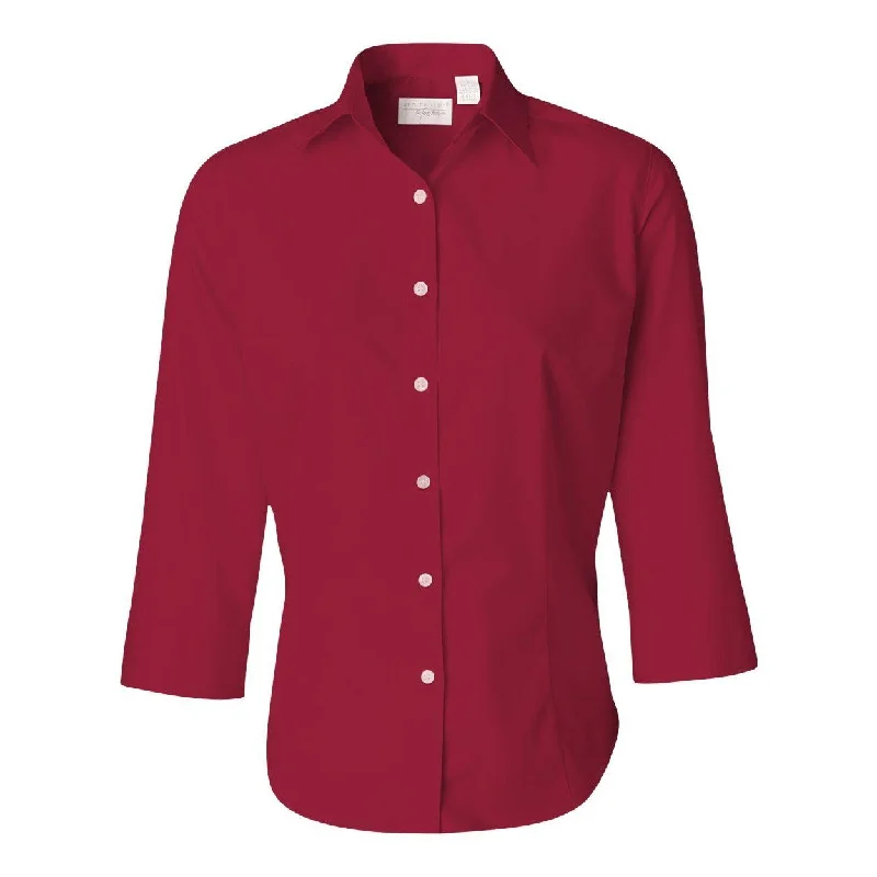 Van Heusen Women's Three-Quarter Sleeve Baby Twill Shirt