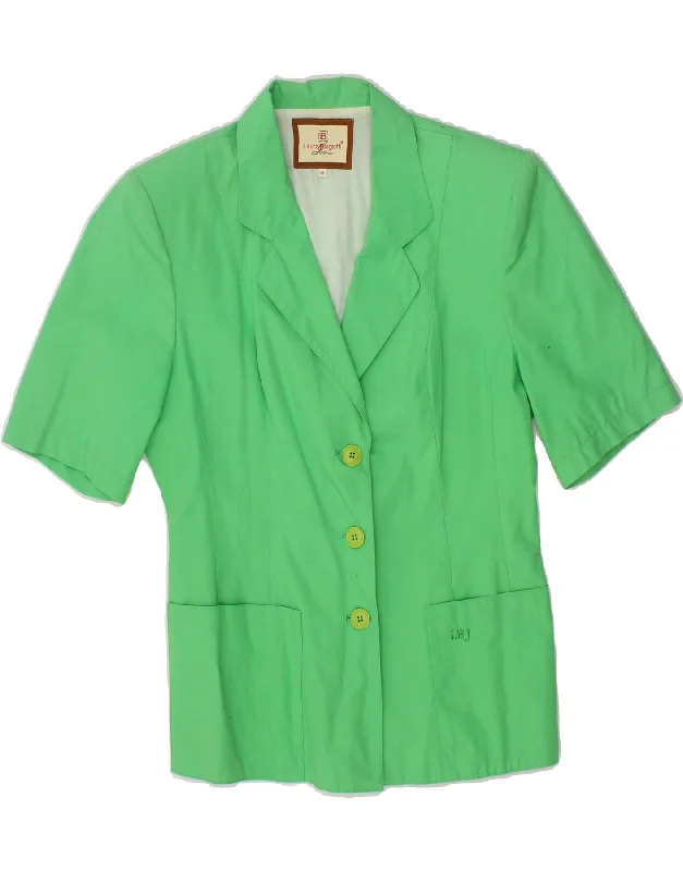 LAURA BIAGIOTTI Womens 3 Button Blazer Jacket UK 12 Medium Green