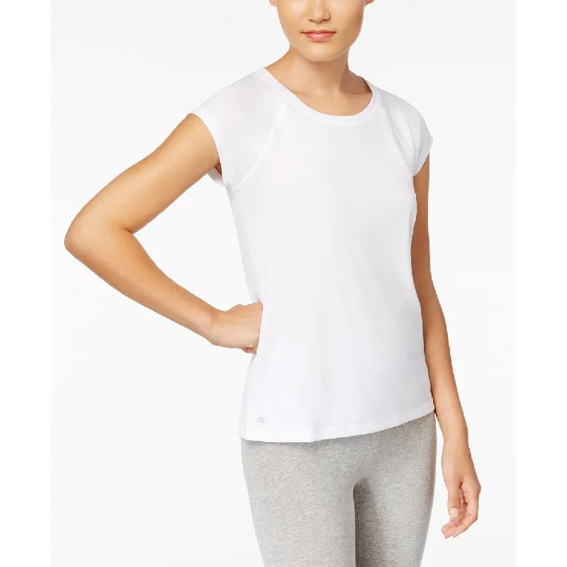 Ideology Performance Women's Open-Back T-Shirt White Size Large - L