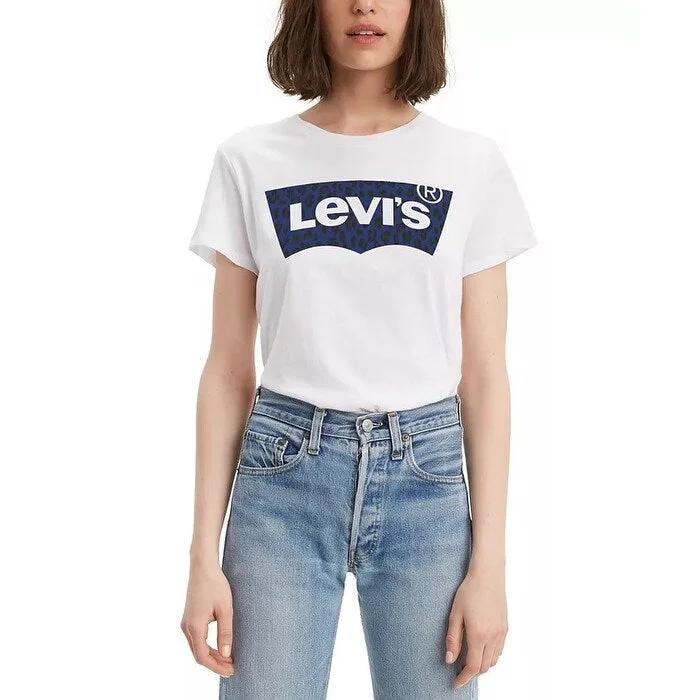 Levi's Women's Cotton Logo Graphic T-Shirt White Size Medium