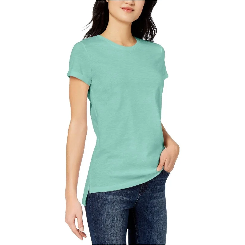 Maison Jules Women's High-Low T-Shirt Aqua Brook Size Medium