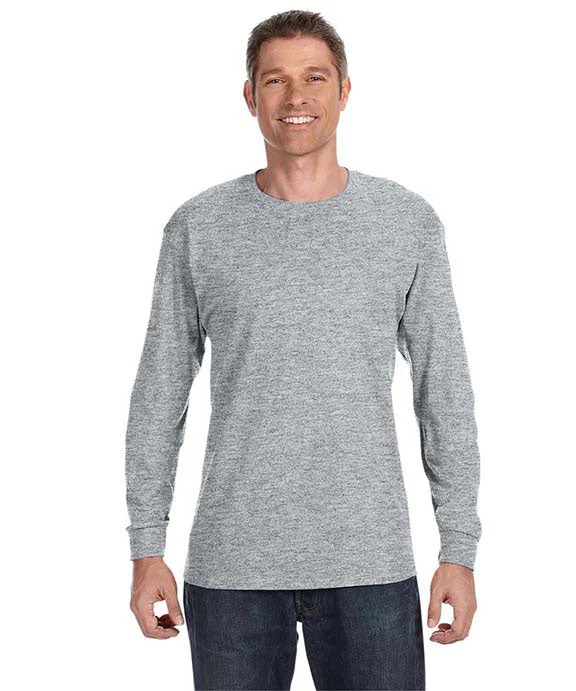 29LS - Jerzees Adult 5.6 oz. DRI-POWER® ACTIVE Long-Sleeve T-Shirt | Athletic Heather