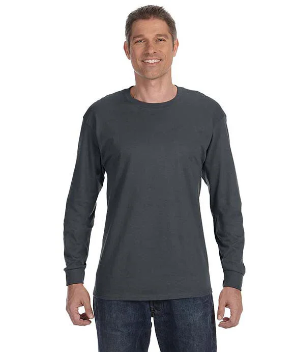 29LS - Jerzees Adult 5.6 oz. DRI-POWER® ACTIVE Long-Sleeve T-Shirt | Charcoal Grey