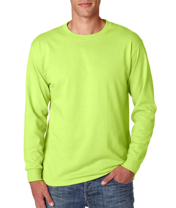 29LS - Jerzees Adult 5.6 oz. DRI-POWER® ACTIVE Long-Sleeve T-Shirt | Safety Green