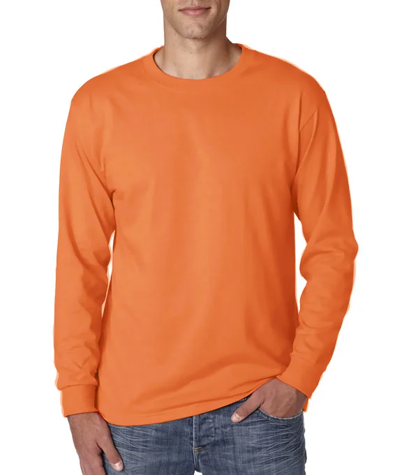 29LS - Jerzees Adult 5.6 oz. DRI-POWER® ACTIVE Long-Sleeve T-Shirt | Safety Orange