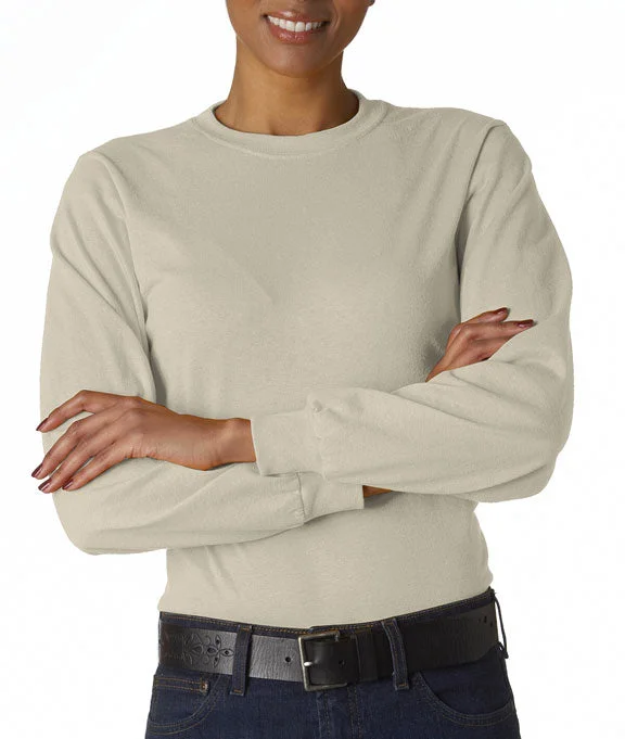 29LS - Jerzees Adult 5.6 oz. DRI-POWER® ACTIVE Long-Sleeve T-Shirt | Sandstone