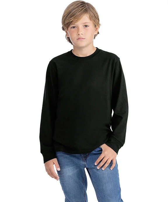 3311NL - Next Level Youth Cotton Long Sleeve T-Shirt | Black