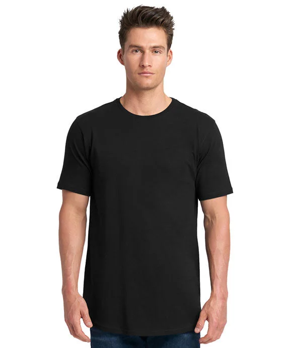 3602 - Next Level Mens Cotton Long Body Crew Neck T-Shirt | Black