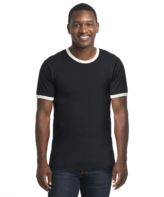 3604 - Next Level Unisex Ringer T-Shirt | Black/Natural