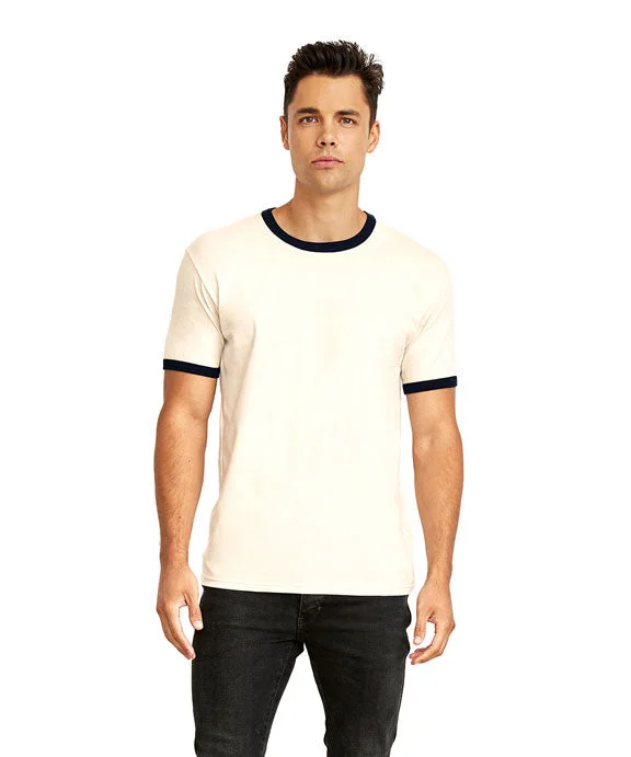 3604 - Next Level Unisex Ringer T-Shirt | Natural/Black