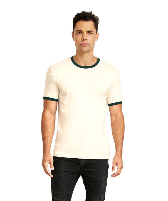 3604 - Next Level Unisex Ringer T-Shirt | Natural/Forest Green