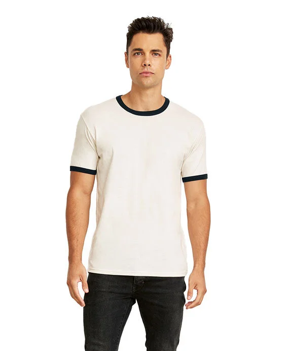 3604 - Next Level Unisex Ringer T-Shirt | White/Black