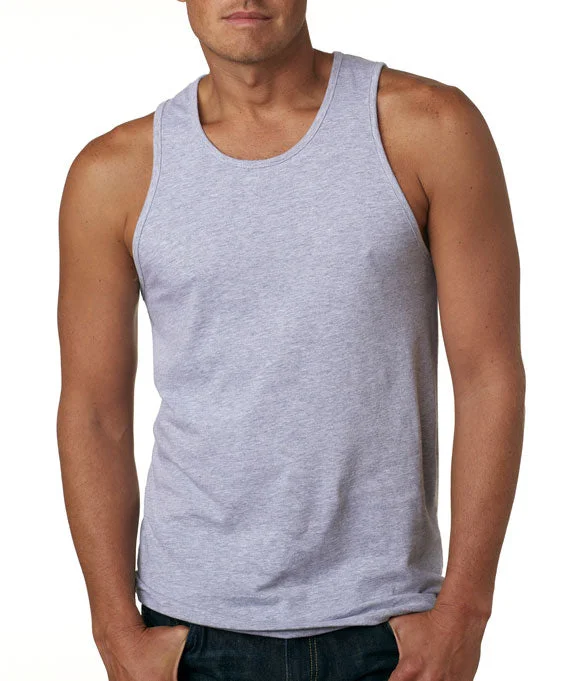 3633 - Next Level Mens Premium Jersey Tank Top | Heather Grey