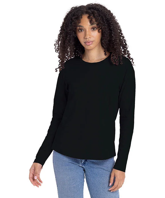 3911NL - Next Level Ladies Relaxed Long Sleeve T-Shirt | Black