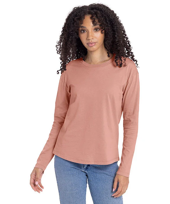 3911NL - Next Level Ladies Relaxed Long Sleeve T-Shirt | Desert Pink