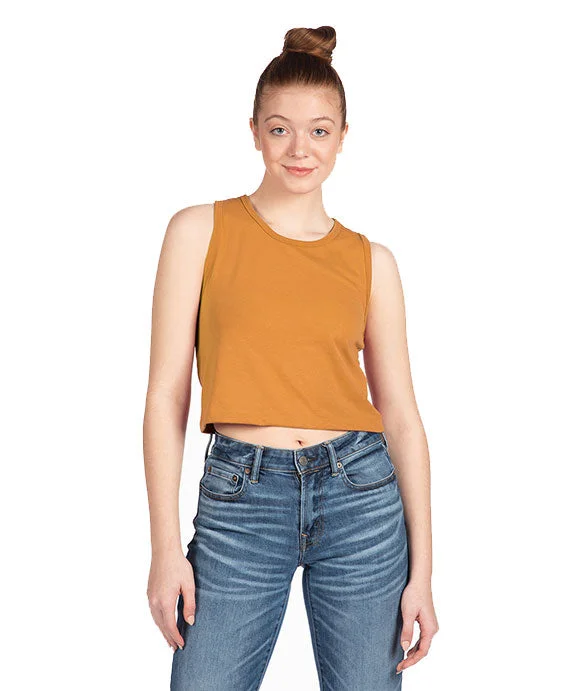 5083 - Next Level Ladies Festival Cropped Tank Top | Antique Gold