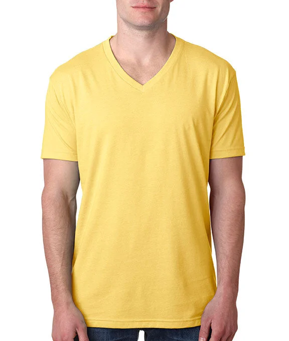 6240 - Next Level Mens Premium CVC V-Neck T-Shirt | Banana Cream