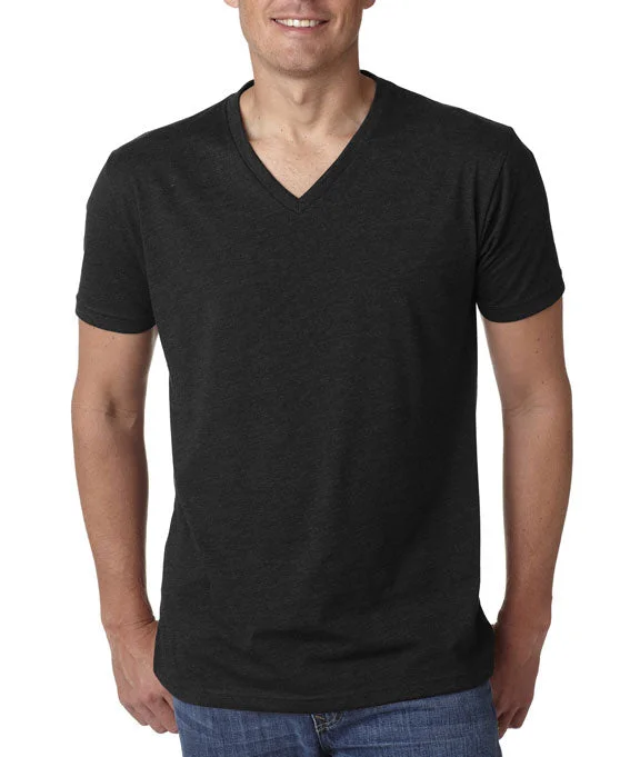 6240 - Next Level Mens Premium CVC V-Neck T-Shirt | Black