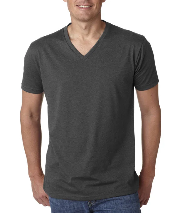 6240 - Next Level Mens Premium CVC V-Neck T-Shirt | Charcoal