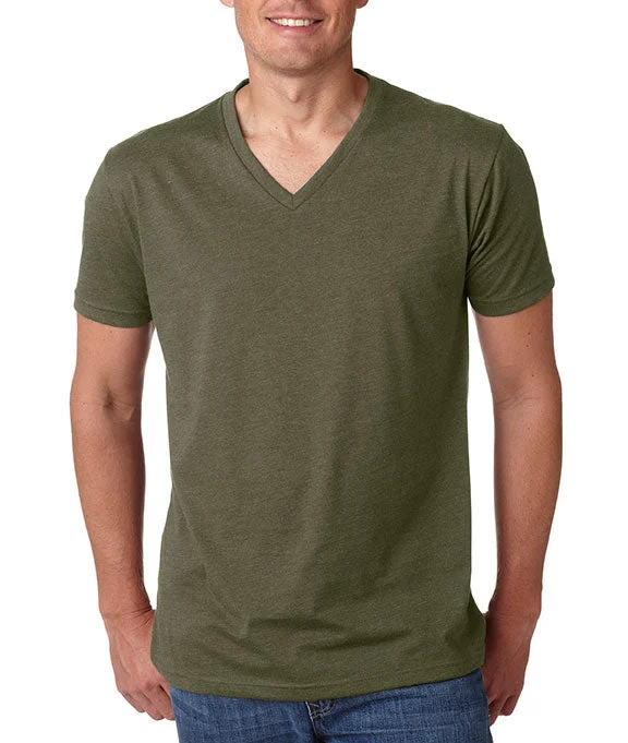 6240 - Next Level Mens Premium CVC V-Neck T-Shirt | Military Green