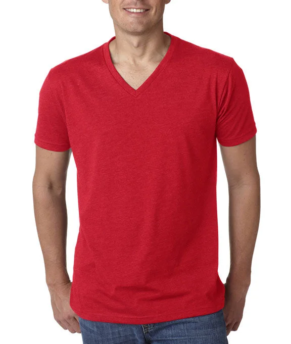 6240 - Next Level Mens Premium CVC V-Neck T-Shirt | Red