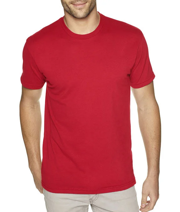 6410 - Next Level Mens Premium Fitted Sueded Crew Neck T-Shirt | Red