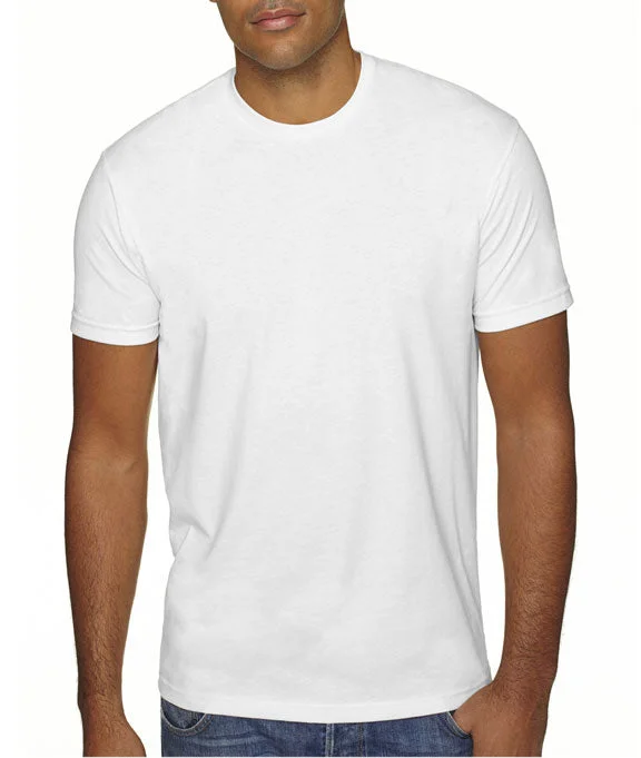 6410 - Next Level Mens Premium Fitted Sueded Crew Neck T-Shirt | White