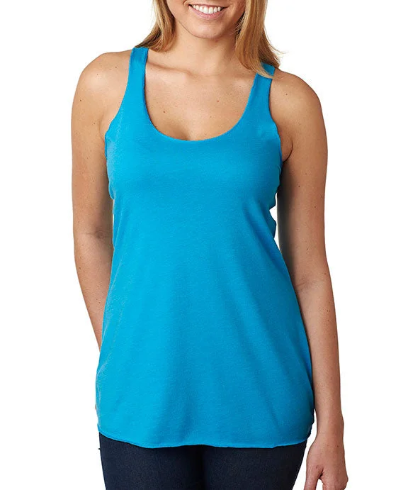 6733 - Next Level Ladies Tri-Blend Racerback Tank Top | Vintage Turquoise